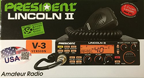 President Electronics Lincoln II ASC - Radio CB (VFO, CW, SSB, 28-29 MHz), Negro