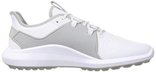 PUMA 194466, Zapatos de Golf Hombre, Blanco Plata Alto Rise, 40.5 EU