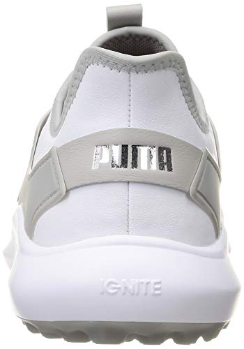 PUMA 194466, Zapatos de Golf Hombre, Blanco Plata Alto Rise, 40.5 EU