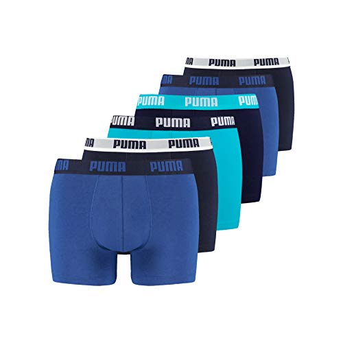 Puma Basic - Boxer para hombre, color Azul / Azul marino, talla Small, paquete de 2