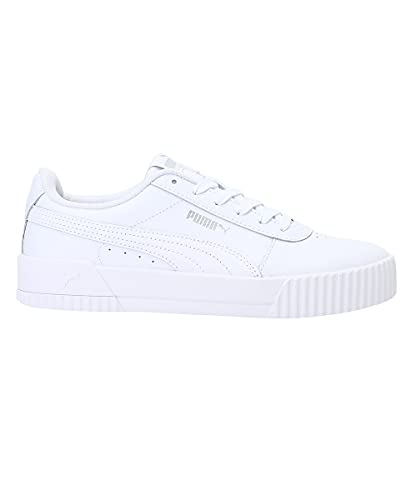 PUMA Carina L, Zapatillas Bajas, para Mujer, Blanco (Puma White-Puma White-Puma Silver), 39 EU