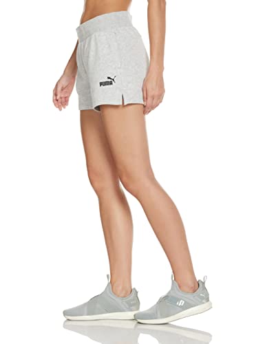 PUMA ESS 4` Sweat Shorts TR Pantalones Cortos, Mujer, Light Gray Heather, L