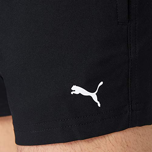 PUMA Logo Herren Kurze Badehose Bañadores Ajustados para Hombre, Negro, Large