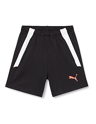 PUMA Pantalones Cortos de Entrenamiento para niños, Unisex, con Bolsillos Abiertos, Unisex niños, Pantalones Cortos, 657668, Puma Black-sunblaze, 152