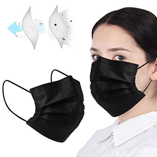 QISINI 100 Piezas de Cinturón Protector Transpirable de 3 Capas para Mujeres y Hombres Las Orejas Elásticas Pueden Montar Protección para Adultos al Aire Libre. outflower