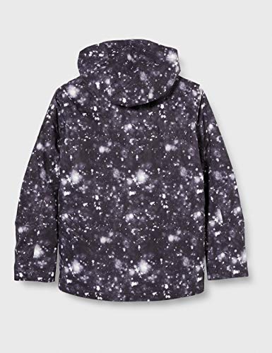 Quiksilver Mission Printed - Chaqueta Para Nieve Para Niños 8-16 Chaqueta Para Nieve, Niños, true black woolflakes, L/14