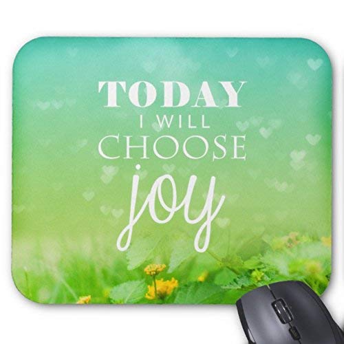 Rae Esthe Uoopoo Hoy elijo Joy Mouse Pad Rectangular Mousepad de Goma Antideslizante Alfombrillas de Mouse para Juegos (patrón: Imprimir)