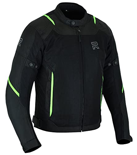 RAXUS Chaqueta Moto Verano Para Hombre-Track CoolPro, Homologada CE (FLUOR, 2XL)