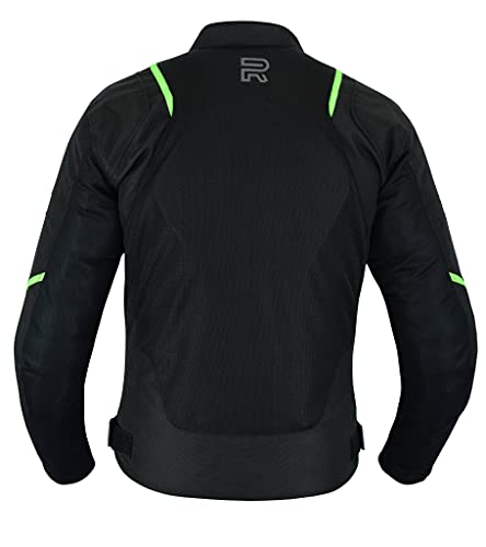 RAXUS Chaqueta Moto Verano Para Hombre-Track CoolPro, Homologada CE (FLUOR, 2XL)