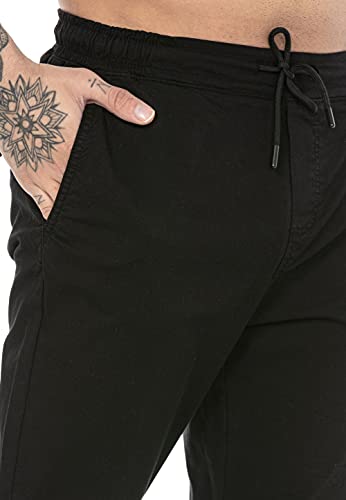 Redbridge Pantalón para Hombre Joggers Chino Algodón Noir XL