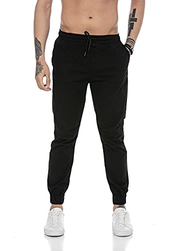 Redbridge Pantalón para Hombre Joggers Chino Algodón Noir XL