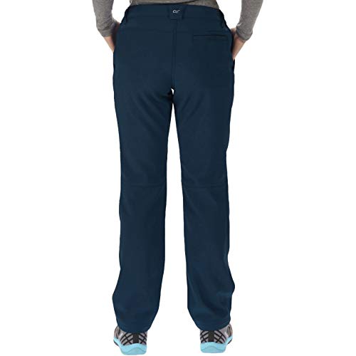 Regatta Fenton Water Repellent and Wind Resistant Softshell Regular Leg Pants, Navy, 18 Womens