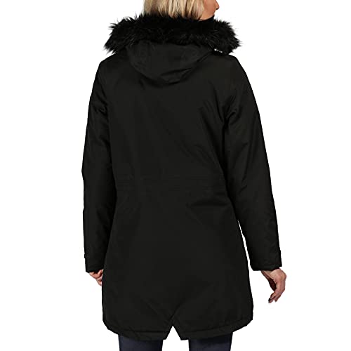 Regatta Serleena II Waterproof Taped Seams Insulated Lined Hooded Jacket with Security Pocket, Womens, Black, 44