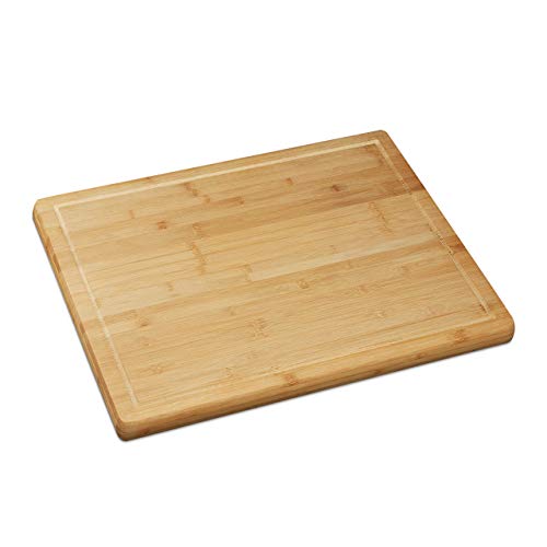 relaxdays Tabla Cortar Cocina, Cubre Encimera, Tapa, Protector Vitrocerámica, Bambú, 1 Ud, 2 x 56,5 x 50 cm, Marrón, naturaleza