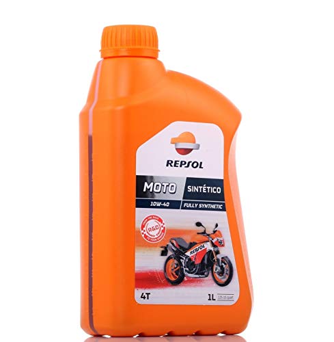 REPSOL Moto Sintetico 4T 10W-40 Aceite De Motor Para Moto, 1l