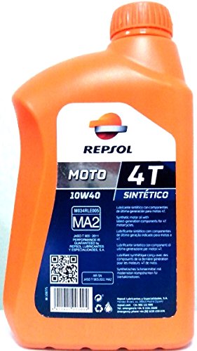 REPSOL Moto Sintetico 4T 10W-40 Aceite De Motor Para Moto, 1l