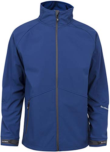 Roc Neige Chaqueta Softshell Hombre, Lisa, con Cremallera y Bolsillos Laterales, Ajuste Velcro en puños. Impermeable, Cortavientos, Alta Capacidad Termica. Hombre Azulina L