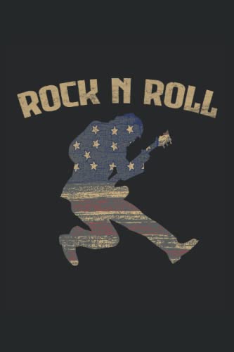 Rock N Roll American Flag: Rock N Roll American Flag Notizbuch 6x9 100 Seiten.