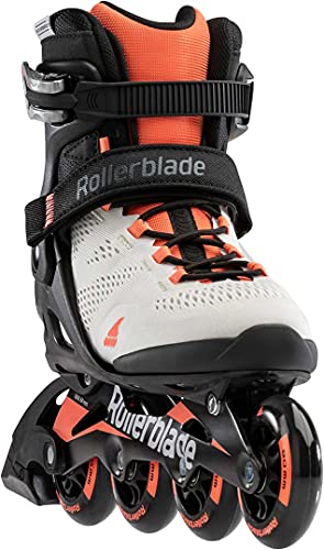 Rollerblade W Macroblade 80 - Patines en línea para Adultos, Color Gris Glaciar, Color Coral