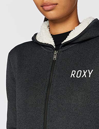 Roxy Slopes Fever - Sudadera Polar Con Capucha Y Cremallera Para Mujer Sudadera Polar Con Capucha Y Cremallera, Mujer, anthracite, M