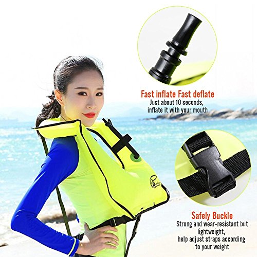 Rrtizan Chaleco de Esnórquel Hinchable Unisex para Buceo, Chaleco de Nadada, Ayuda de la Nadada, Snorkeling, Chaleco de Pesca, Natación