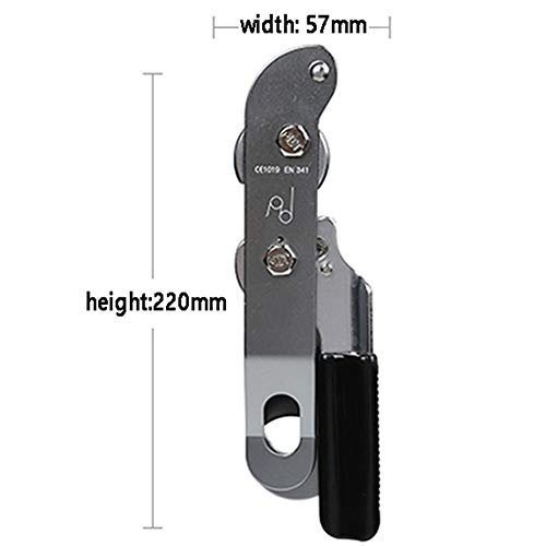 RSHJD Descensor Escalada Autofrenante para Cuerda 9-12mm, Descensor de Cuerda para Escalada Rescate Rappelling Espeleología, Ideal para Nuevos EscaladoresRappelling Descender