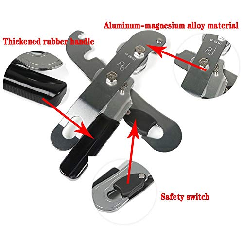 RSHJD Descensor Escalada Autofrenante para Cuerda 9-12mm, Descensor de Cuerda para Escalada Rescate Rappelling Espeleología, Ideal para Nuevos EscaladoresRappelling Descender