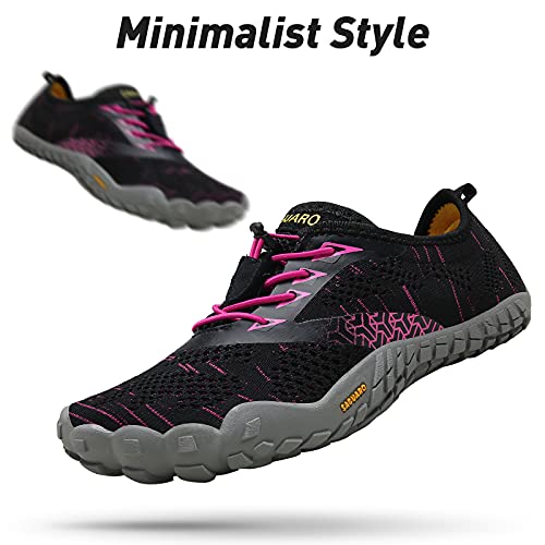 SAGUARO Hombre Mujer Minimalistas Zapatillas de Deporte Trail Running Calzado Caminar Cómodas Senderismo Ciclismo Ligeras Deportivas Andar Trekking Montaña Agua Exterior Interior(052 Rosado, 40 EU)