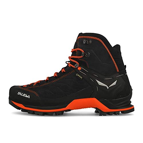 Salewa MS Mountain Trainer Mid Gore-TEX Botas de Senderismo, Asphalt/Fluo Orange, 42.5 EU