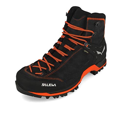 Salewa MS Mountain Trainer Mid Gore-TEX Botas de Senderismo, Asphalt/Fluo Orange, 42.5 EU