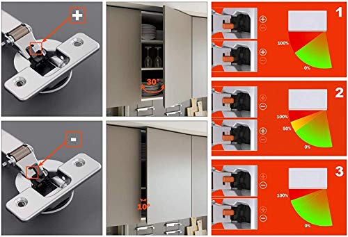 Salice - Bisagra universal con apertura de 110°, aplicación estándar (silenciosa depuradora, cuello: 0 base H02 V, madera)