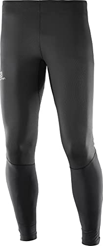 Salomon Agile Long Tight - Mallas de hombre con AdvancedSkin ActiveDry y 4-Way Stretch para running Hombre, Negro (Black), S