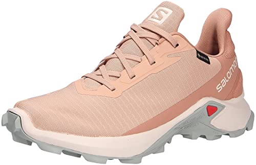 Salomon Alphacross 3 Gore-Tex (impermeable) Mujer Zapatos de trail running, Rosado (Sirocco/Rainy Day/Mocha Mousse), 42 EU