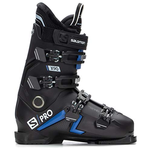 Salomon Botas de esquí S/Pro X90 CS para Hombre, Color Negro, Azul Race y Blanco, Talla 30 EU