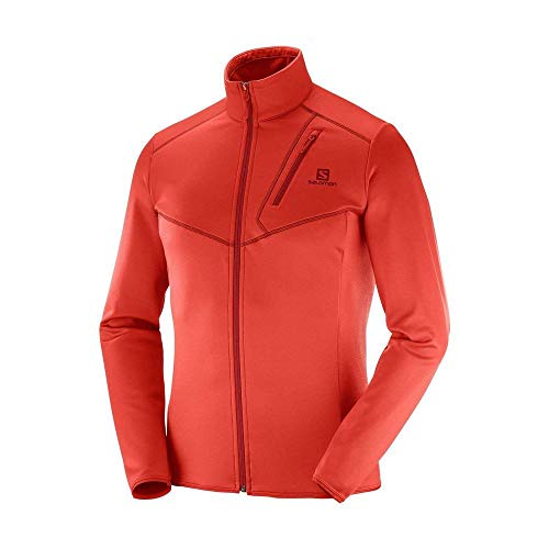 SALOMON Discovery FZ M Chaqueta para Hombre, Rojo/Fiery Red, XL