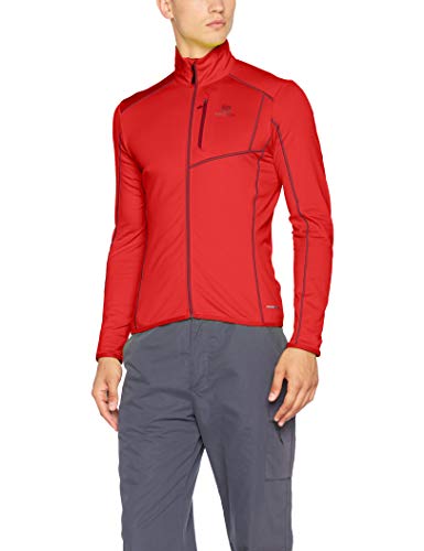 SALOMON Discovery FZ M Chaqueta para Hombre, Rojo/Fiery Red, XL