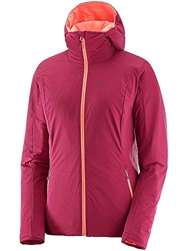 SALOMON Drifter Hoodie W - Sudadera, Mujer, Rojo - (Beet Red/Fluo Coral)