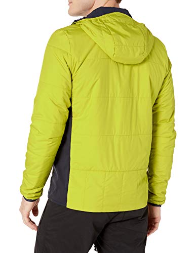 SALOMON Drifter Mid Hoodie M Chaqueta Reversible con Capucha, Poliéster, Hombre, Amarillo/Azul (Citronelle/Night Sky)