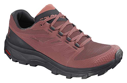 Salomon Outline Gore-Tex (impermeable) Mujer Zapatos de trekking, Rojo (Apple Butter/Black/Brick Dust), 44 EU