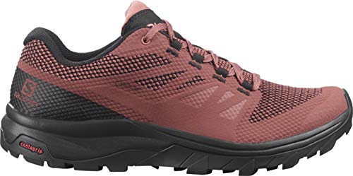 Salomon Outline Gore-Tex (impermeable) Mujer Zapatos de trekking, Rojo (Apple Butter/Black/Brick Dust), 44 EU