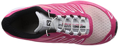 Salomon Sense Manatra 3, Zapatillas de Trail Running Mujer, Rosa (Hot Pink/White/Black), 37 1/3 EU