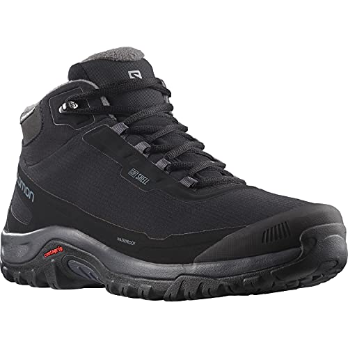 Salomon Shelter Climasalomon Waterproof (impermeable) Hombre Zapatos de invierno, Negro (Black/Ebony/Black), 42 ⅔ EU