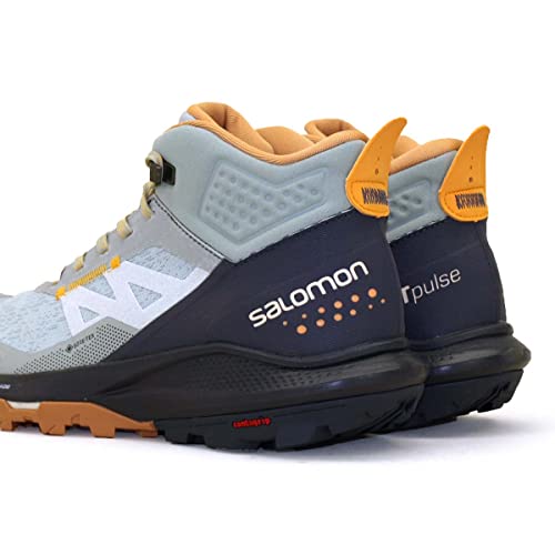 SALOMON Shoes OUTpulse Mid GTX W, Zapatillas Mujer, Wrought Iron/Ebony/Blazing Orange, 39 1/3 EU