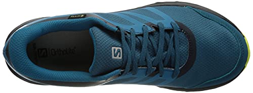 Salomon Trailster 2 Gore-Tex (impermeable) Hombre Zapatos de trail running, Azul (Lyons Blue/Navy Blazer/Evening Primrose), 42 EU