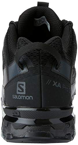 Salomon XA Pro 3D V8 Mujer Zapatos de trail running, Negro (Black/Phantom/Ebony), 36 ⅔ EU