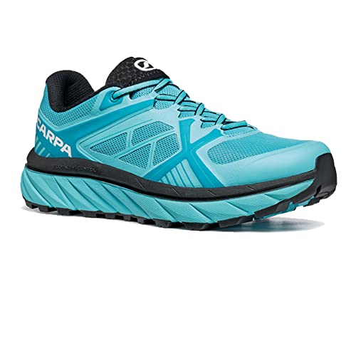 Scarpa SPIN Infinity WMN, Zapatillas de Trail Running Mujer, Atoll-Scuba Blue ARSFW Velox Cross, 37 EU