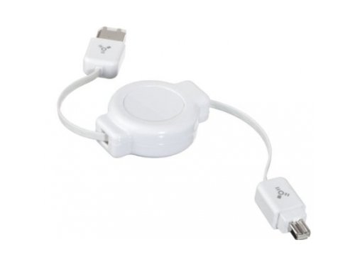 SendStation Ripcord - Cable Enrollable para iPod de Apple (Conectores USB A y USB B)