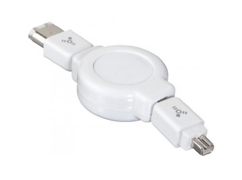 SendStation Ripcord - Cable Enrollable para iPod de Apple (Conectores USB A y USB B)