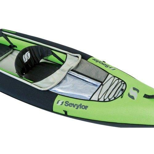 Sevylor - Kayak Inflable Yukon KCC380, 2 plazas, color verde y negro