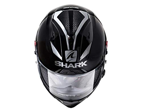 Shark - Casco Race-R Pro GP Blanco 30TH Anniversary Black Carbon Pearl KDP Talla S